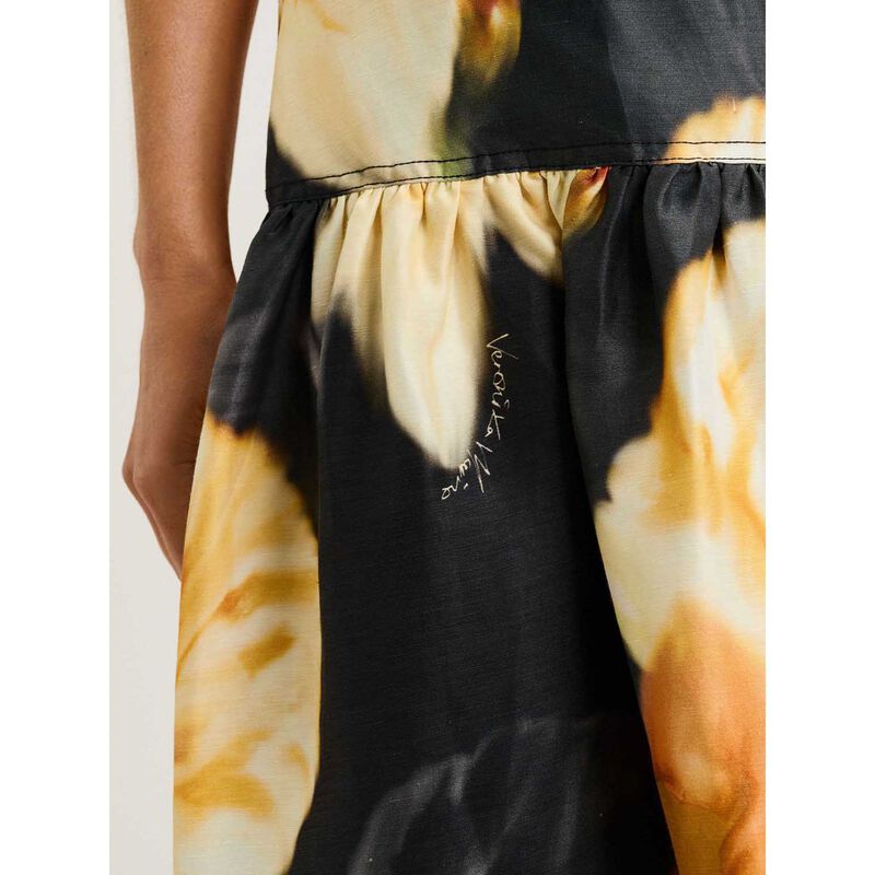 Veronika Maine Botanical Floral Gathered Midi Skirt image number 2